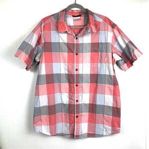 Columbia 100% Cotton Men’s ‘Thompson Hill’ Red Plaid Button Down Shirt, Size XL